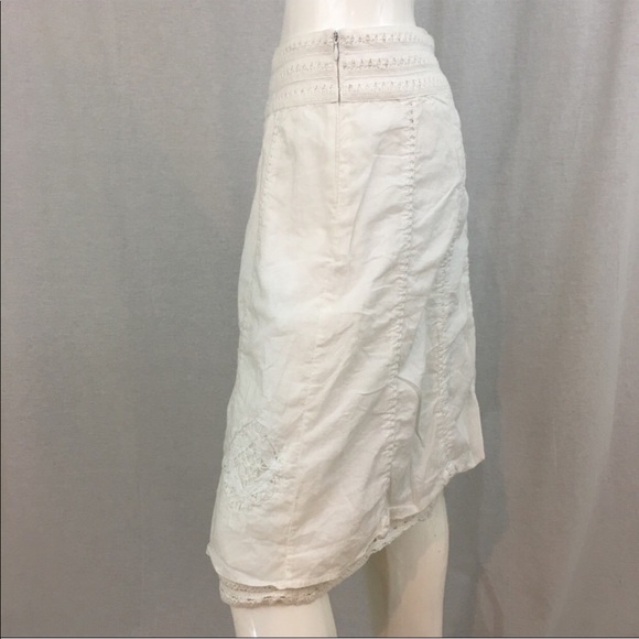 Size 6 Apt. 9 White A-line Knee Length Lined Skirt - Picture 5 of 8